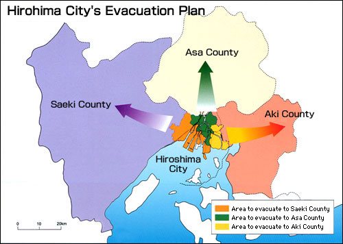 Hiroshima City's evacuation plan