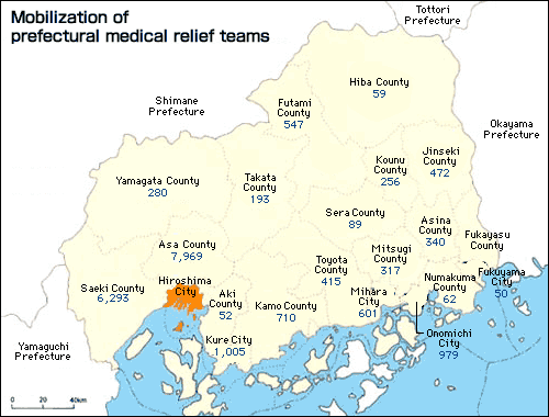 Mobilization of prefectural medical relief teams