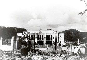 Hiroshima Station in ruins