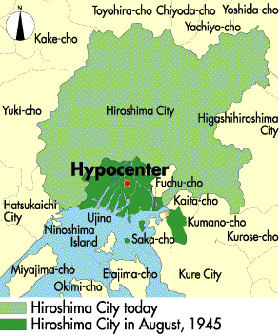 the Map of Hiroshima City